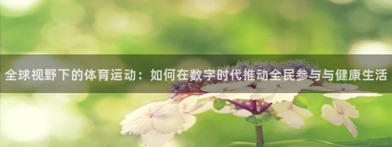 全球视野下的体育运动：如何在数字时代推动全民参与与健康生活